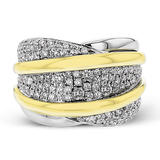Right Hand Ring in 18k Gold with Diamonds