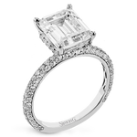Engagement Ring in 18k Gold with Diamonds