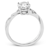 Engagement Ring in 18k Gold with Diamonds