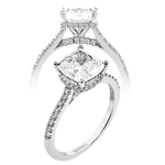 Engagement Ring in 18k Gold with Diamonds