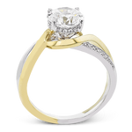Engagement Ring in 18k Gold with Diamonds