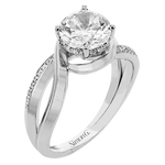 Engagement Ring in 18k Gold with Diamonds