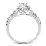 Engagement Ring in 18k Gold with Diamonds