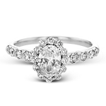 Engagement Ring in 18k Gold with Diamonds