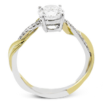Engagement Ring in 18k Gold with Diamonds