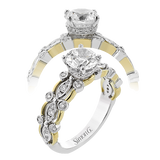 Engagement Ring in 18k Gold with Diamonds