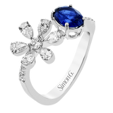 Color Ring in 18k Gold with Diamonds