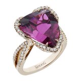 Color Ring in 18k Gold with Diamonds