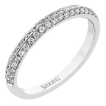 Wedding Band in 18k Gold with Diamonds