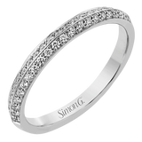 Wedding Band in 18k Gold with Diamonds