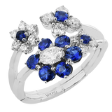Color Ring in 18k Gold with Diamonds
