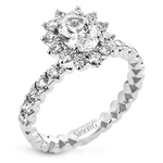 Engagement Ring in 18k Gold with Diamonds