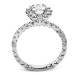 Engagement Ring in 18k Gold with Diamonds