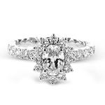 Engagement Ring in 18k Gold with Diamonds