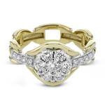 Right Hand Ring in 18k Gold with Diamonds