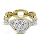 Right Hand Ring in 18k Gold with Diamonds