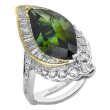 Color Ring in 18k Gold with Diamonds