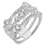 Right Hand Ring in 18k Gold with Diamonds