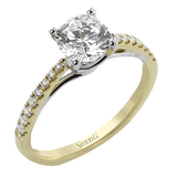 Engagement Ring in 18k Gold with Diamonds
