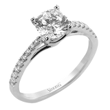 Engagement Ring in 18k Gold with Diamonds