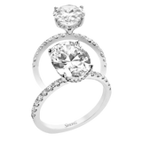Engagement Ring in 18k Gold with Diamonds