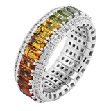 Color Ring in 18k Gold with Diamonds