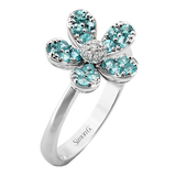 Color Ring in 18k Gold with Diamonds