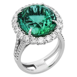 Color Ring in 18k Gold with Diamonds