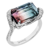 Color Ring in 18k Gold with Diamonds