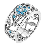 Color Ring in 18k Gold with Diamonds