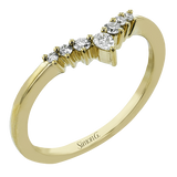 Wedding Band in 18k Gold with Diamonds