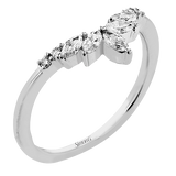 Wedding Band in 18k Gold with Diamonds