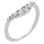 Wedding Band in 18k Gold with Diamonds