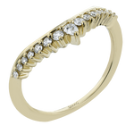 Wedding Band in 18k Gold with Diamonds