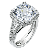 Engagement Ring in 18k Gold with Diamonds