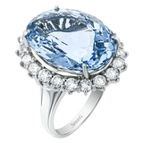 Color Ring in Platinum with Diamonds