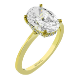 Engagement Ring in 18k Gold with Diamonds