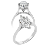 Engagement Ring in 18k Gold with Diamonds