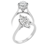Engagement Ring in 18k Gold with Diamonds