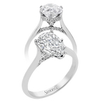 Engagement Ring in 18k Gold with Diamonds