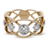 Right Hand Ring in 18k Gold with Diamonds