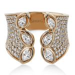 Right Hand Ring in 18k Gold with Diamonds