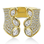 Right Hand Ring in 18k Gold with Diamonds
