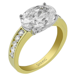 Engagement Ring in 18k Gold with Diamonds