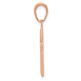 14K Rose Gold Small Cross Pendant