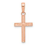 14K Rose Gold Small Cross Pendant