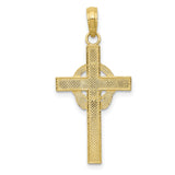 14k Polished Claddagh Cross Pendant