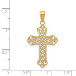 14k Fleur De Lis Cross Charm