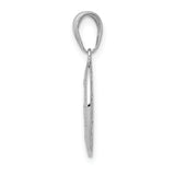 14k White Gold Miraculous Medal Pendant