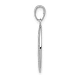 14k White Gold Miraculous Medal Pendant